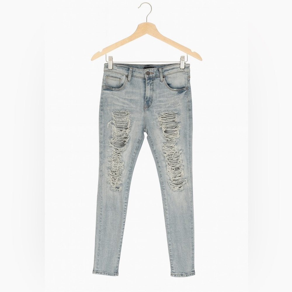 Waimea Men's Size 34/30 Ripped Acid Washed Stretch Skinny Jeans #Streetw…